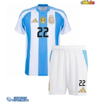 Argentina Lautaro Martinez #22 Replica Home Minikit Copa America 2024 Short Sleeve (+ pants)